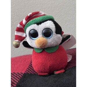 Ty Beanie Babies Baby Beanies Happy the Penguin Christmas Ornament 3.8" Seasonal
